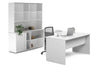 Uniform Panel L-Shaped Executive Setting - White Carcass [1600L x 1600W] - Thumbnail 8 