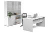Uniform Panel L-Shaped Executive Setting - White Carcass [1600L x 1600W] - Thumbnail 2 