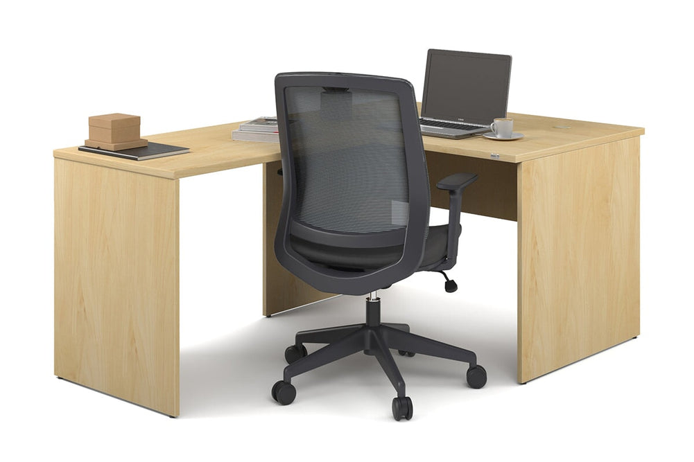 Uniform Panel Return Desk [1200L x 1600W]-maple none 