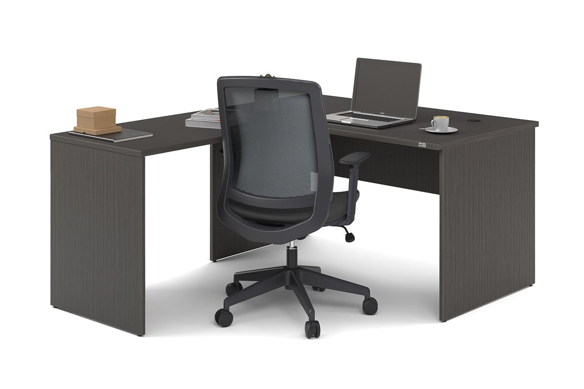 Uniform Panel Return Desk [1400L x 1600W] Jasonl dark oak none 
