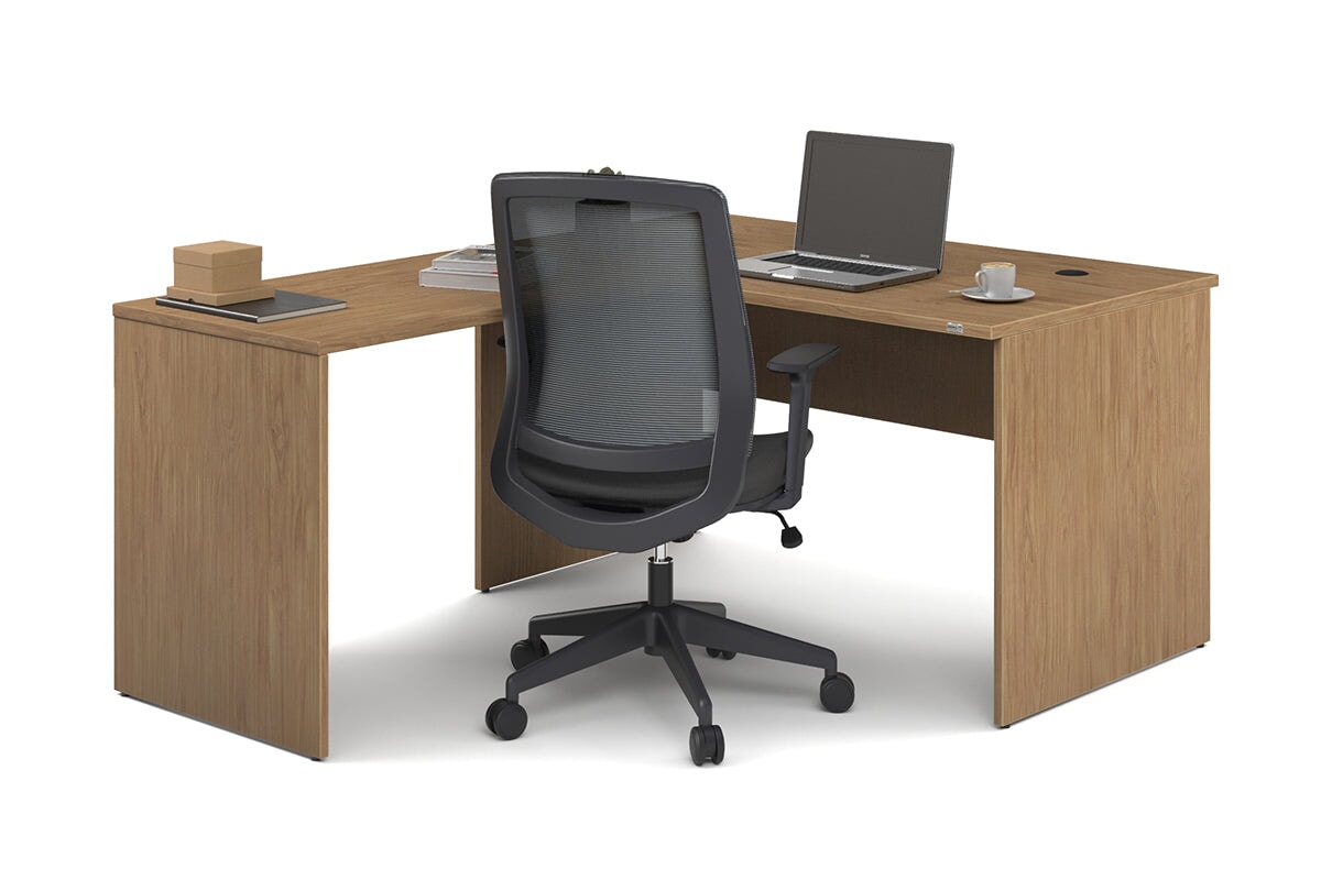 Uniform Panel Return Desk [1400L x 1600W] Jasonl salvage oak none 