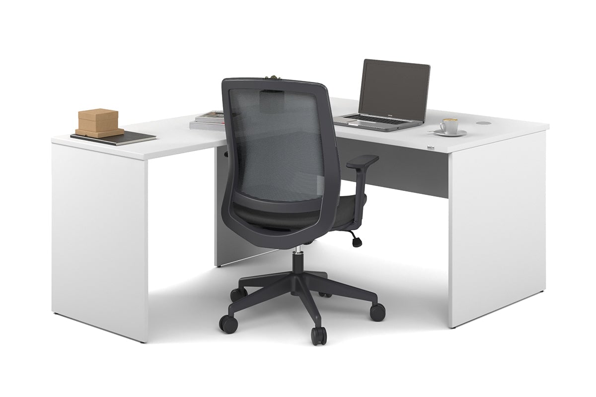 Uniform Panel Return Desk [1400L x 1600W] Jasonl white none 
