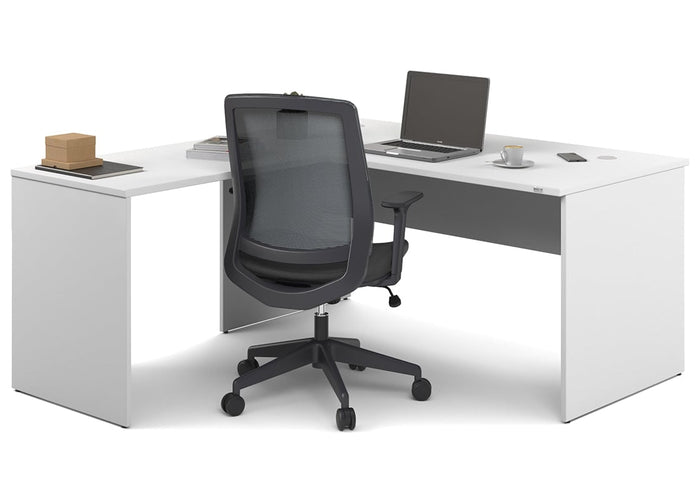 Uniform Panel Return Desk [1600L x 1600W] Jasonl white none 