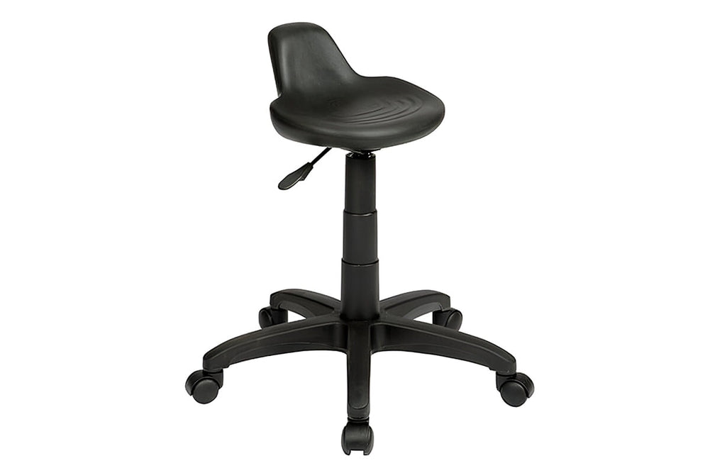 Uplifting Sit Stand Stool with Lip-black castor  