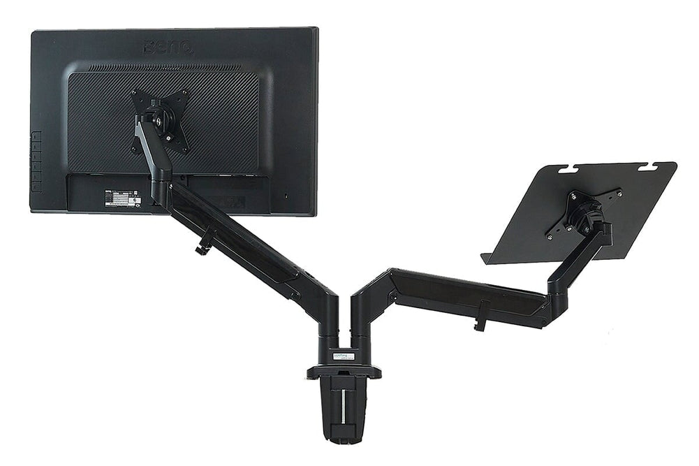 Uplifting Yogiflex Dual Monitor Arm-black white laptop tray 