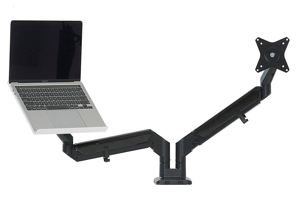 Uplifting Yogiflex Dual Monitor Arm-black white laptop tray 