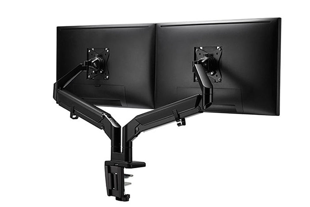 Uplifting Yogiflex Dual Monitor Arm-black white laptop tray 