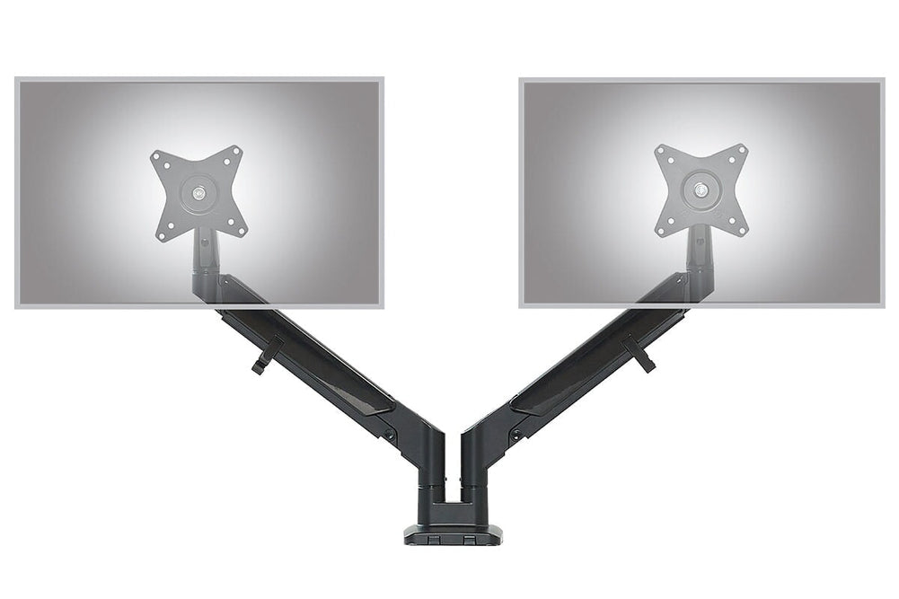 Uplifting Yogiflex Dual Monitor Arm-black white laptop tray 