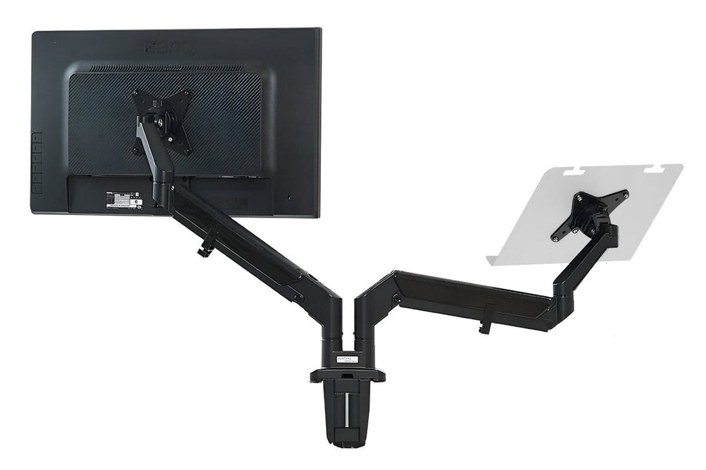 Uplifting Yogiflex Dual Monitor Arm-black white laptop tray 