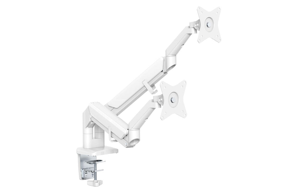 Uplifting Yogiflex Dual Monitor Arm-black white laptop tray 