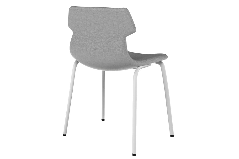 Wave Fabric Visitor Chair -  4 Leg Base-chrome dark grey 