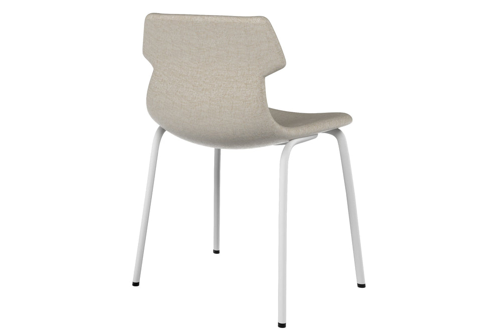 Wave Fabric Visitor Chair -  4 Leg Base-chrome dark grey 