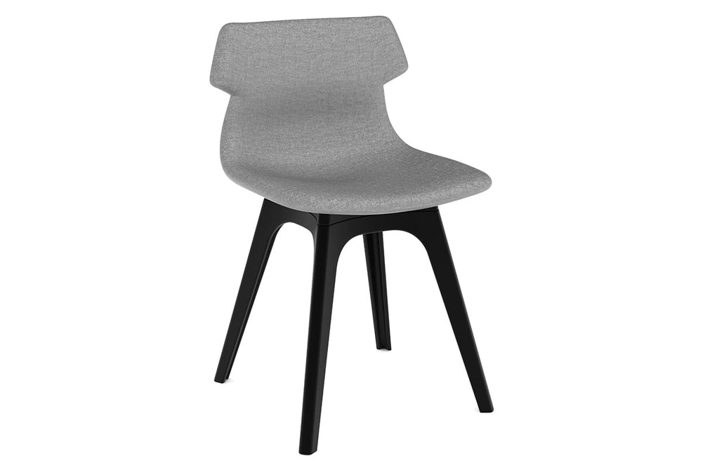 Wave Fabric Visitor Chair - Dart Base-black light grey 