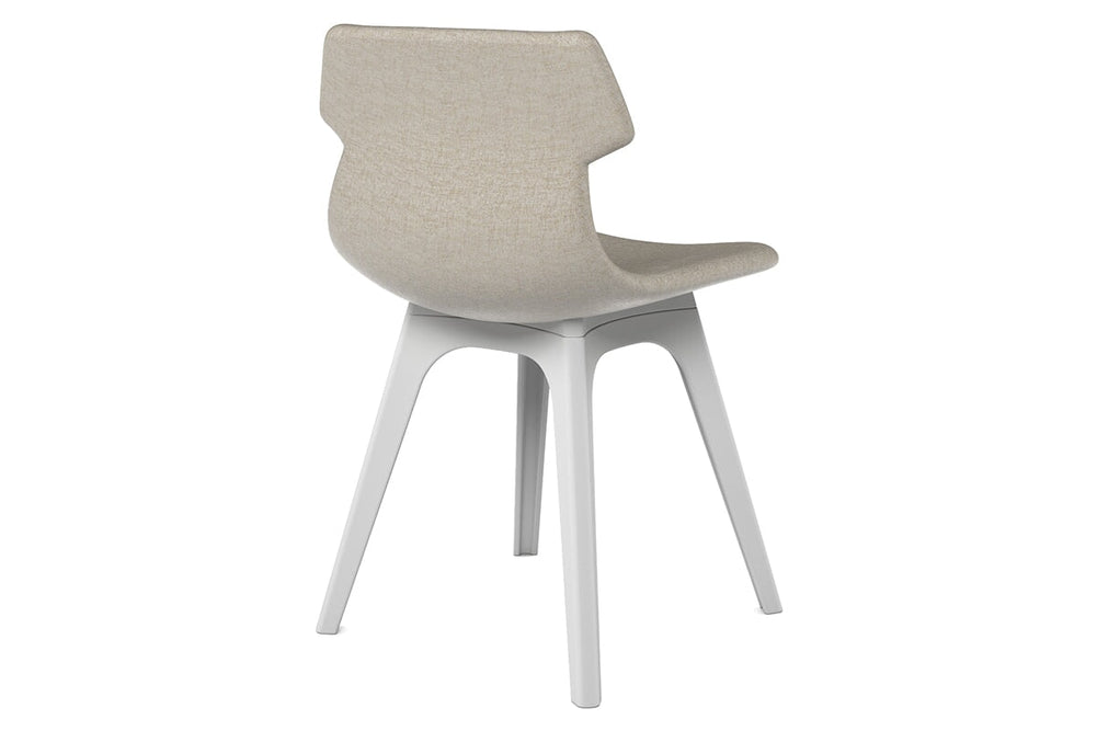 Wave Fabric Visitor Chair - Dart Base-white dark grey 