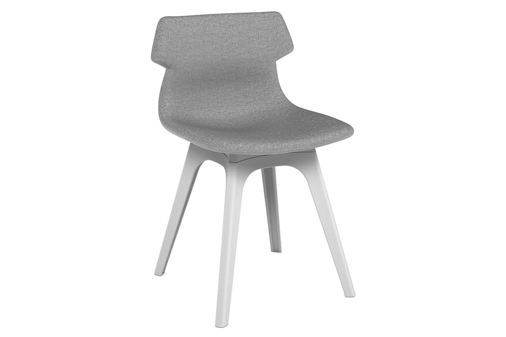 Wave Fabric Visitor Chair - Dart Base-white light grey 