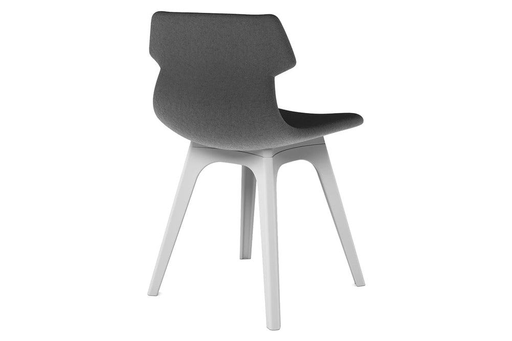 Wave Fabric Visitor Chair - Dart Base-white dark grey 