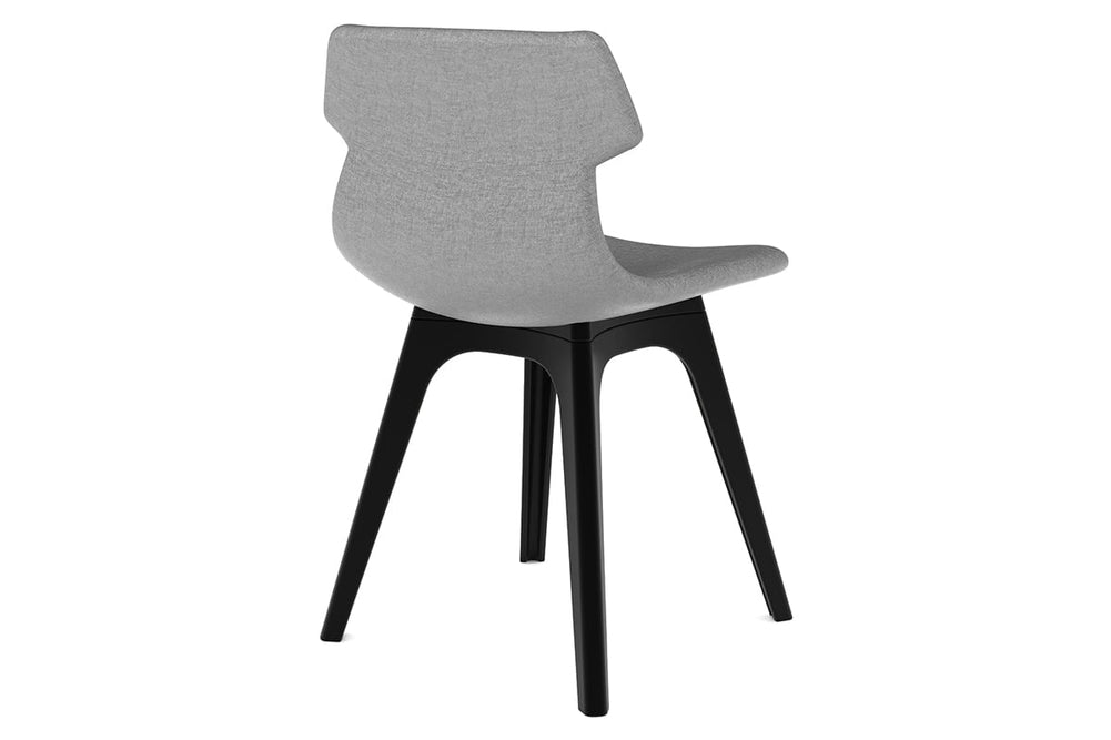 Wave Fabric Visitor Chair - Dart Base-white dark grey 