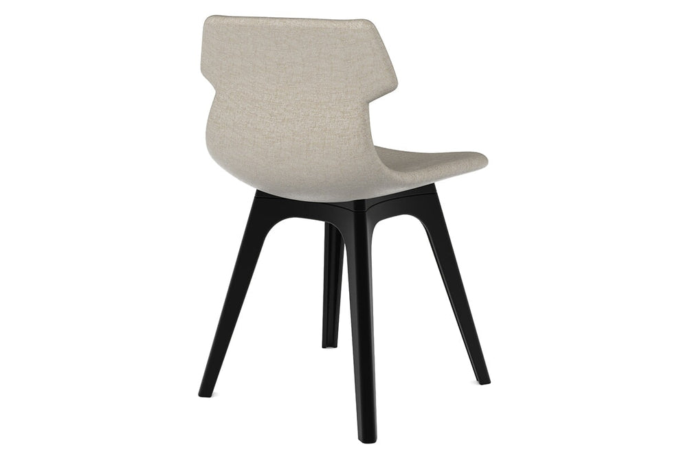 Wave Fabric Visitor Chair - Dart Base-white dark grey 