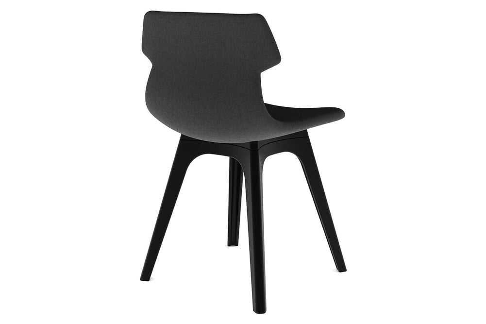 Wave Fabric Visitor Chair - Dart Base-white dark grey 