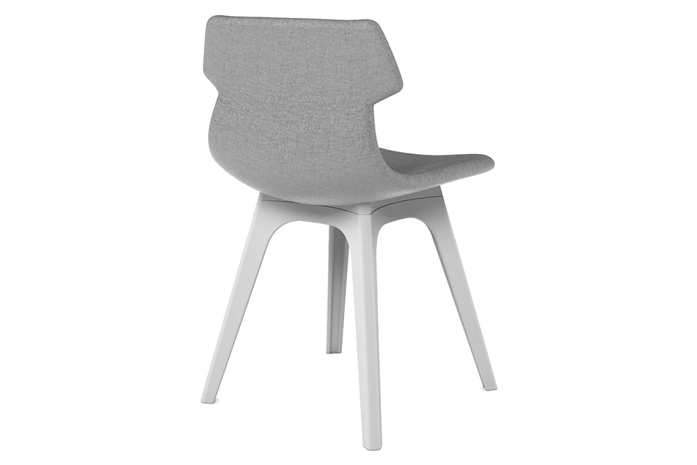 Wave Fabric Visitor Chair - Dart Base-white dark grey 