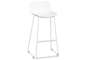 Wave Plastic Bar and Counter Stool Sled Base - 760mm Seat Height Jasonl white leg white 