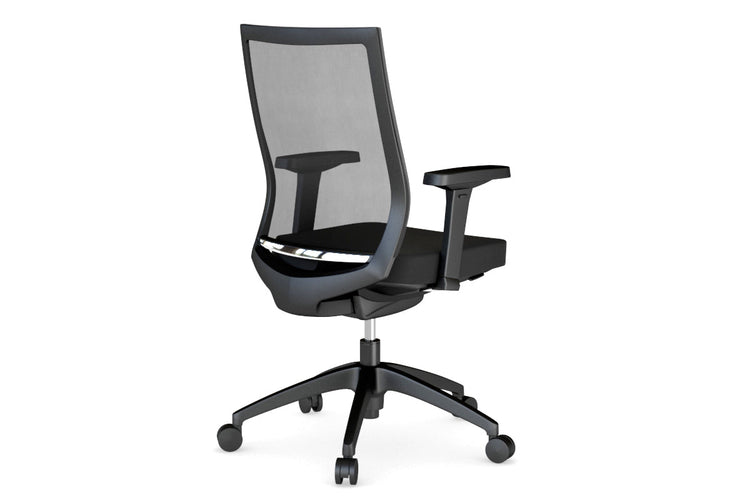 You Beauty Managerial Mesh Chair with Seat Slider - Black [No Headrest]