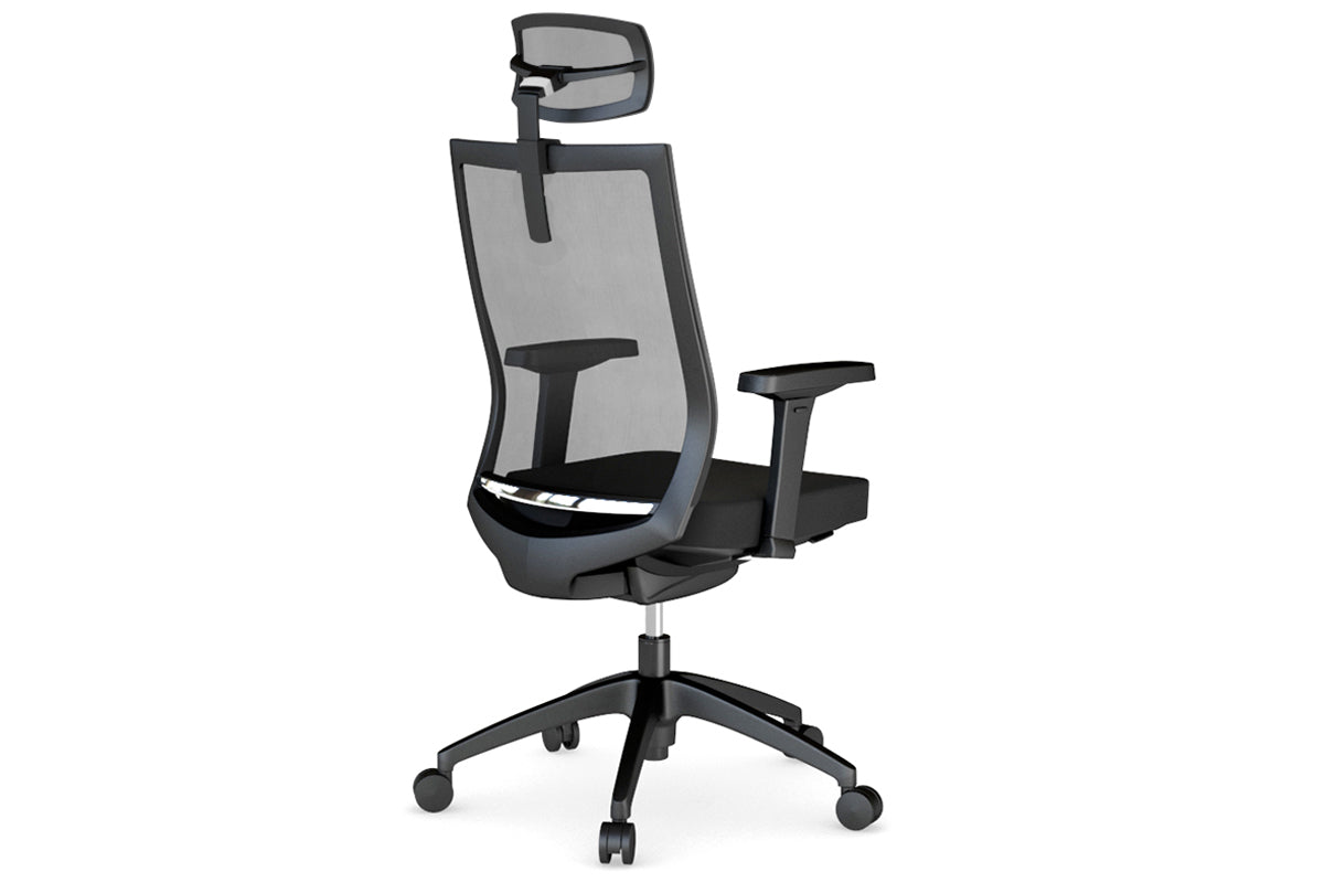 You Beauty Managerial Mesh Chair with Seat Slider - Black [Headrest] Jasonl 