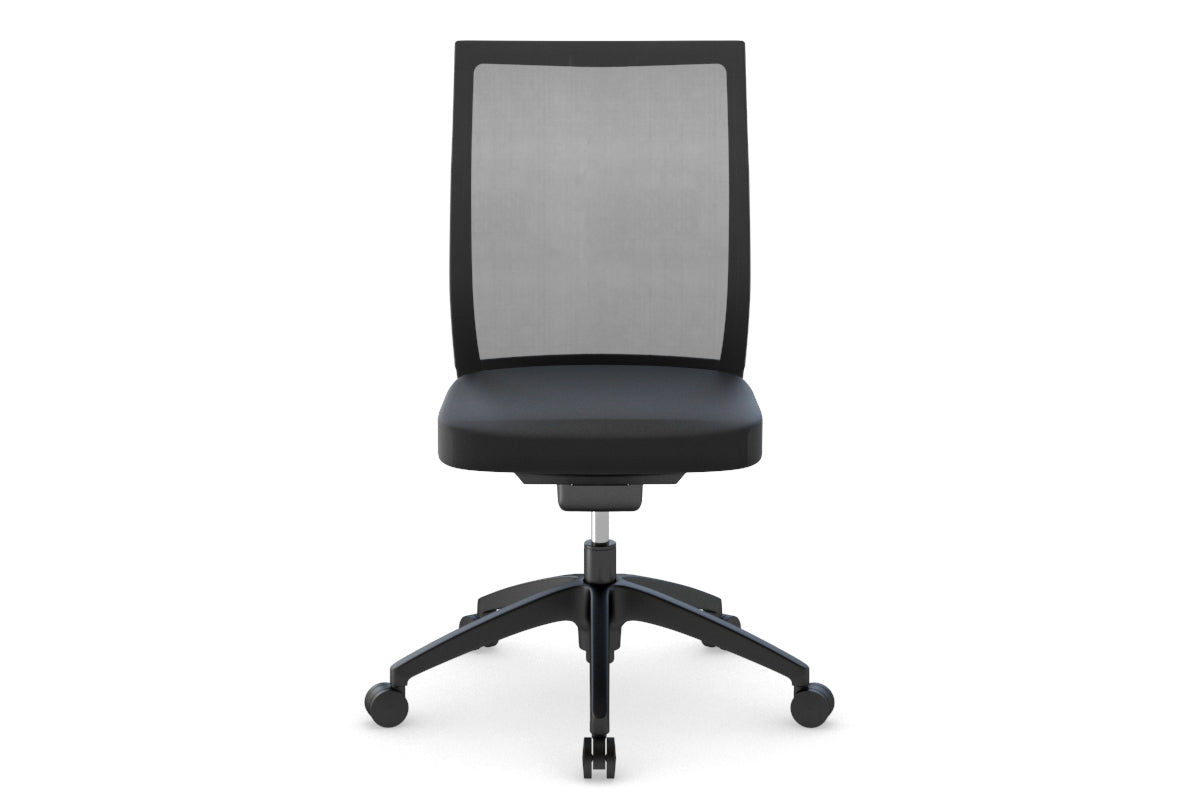 You Beauty Managerial Mesh Chair with Seat Slider - Black [No Headrest] Jasonl height adjustable arms 