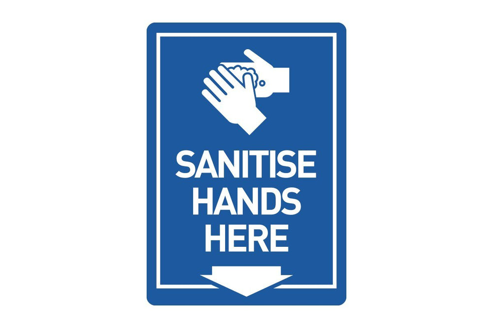 A4 Hands Sanitiser Sign-blue  