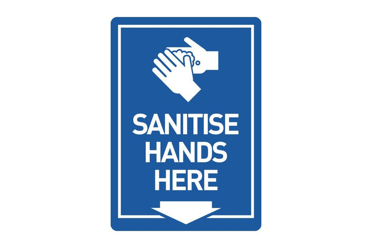 A4 Hands Sanitiser Sign Jasonl blue 