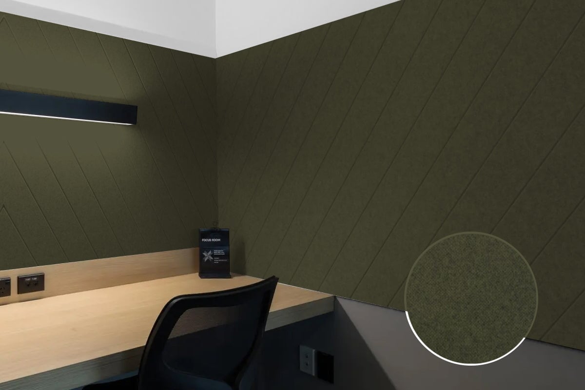 Autex Groove Acoustic Panels [2440H x 1200W x 12D] Autex diagnol grooves gherkin 