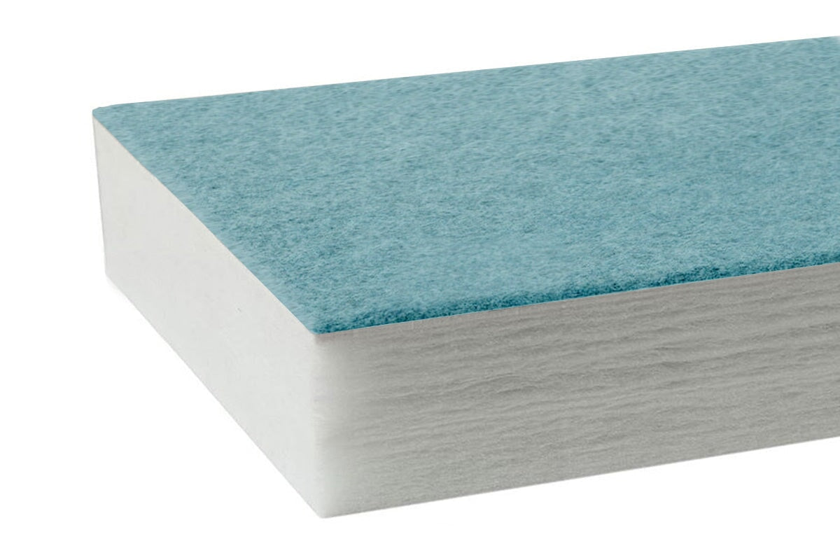 Autex Quietspace Acoustic Panel with vertiface [2400H x 1200W x 54D] Autex white with vertiface falling water 