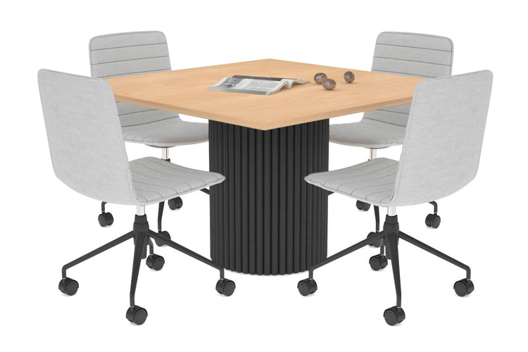 Baobab Circular Wood Base Boardroom Rectangle Table [1200L x 1200W] Jasonl black leg maple 