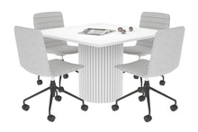  - Baobab Circular Wood Base Boardroom Rectangle Table - Rounded Corners [1100L x 1100W] - 1
