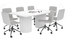  - Baobab Circular Wood Base Boardroom Rectangle Table - Rounded Corners [1800L x 1100W] - 1
