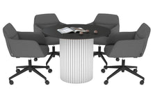  - Baobab Circular Wood Base Boardroom Round Table [1000 mm] - 1