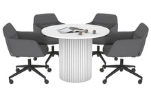  - Baobab Circular Wood Base Boardroom Round Table [700 mm] - 1