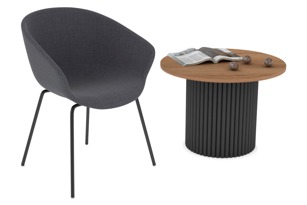 Baobab Circular Wood Base Coffee Round Table [800 mm] Jasonl black leg salvage oak 