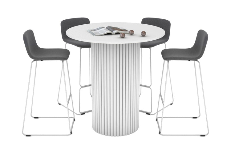 Baobab Circular Wood Base Counter Round Table [1000mm] Jasonl white leg white 
