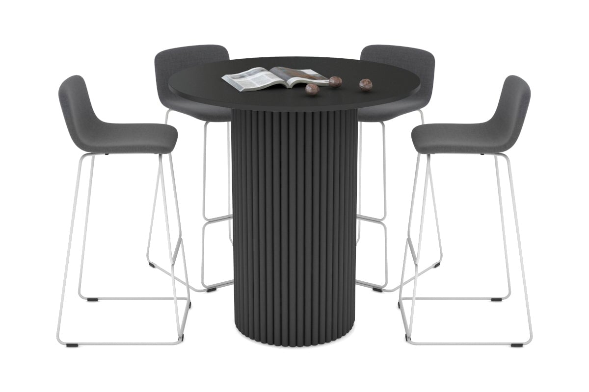 Baobab Circular Wood Base Counter Round Table [1000mm] Jasonl black leg black 