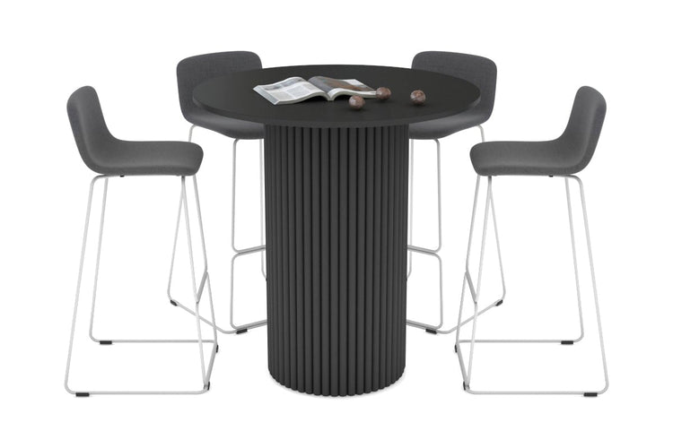 Baobab Circular Wood Base Counter Round Table [1000mm] Jasonl black leg black 