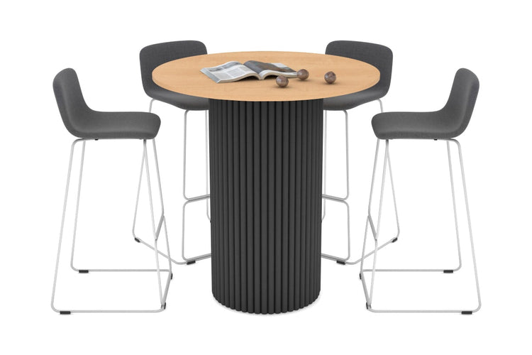 Baobab Circular Wood Base Counter Round Table [1000mm] Jasonl black leg maple 