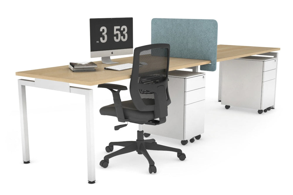 Biscuit Acoustic Screen 25mm Thick with Radius Corners - 500H x700W-blue  