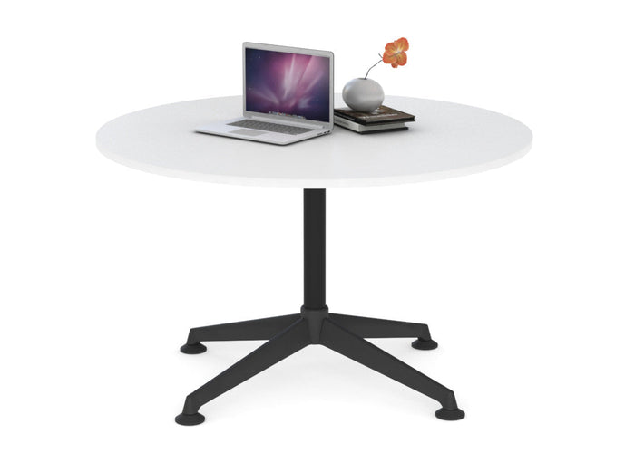 Blackjack Round Meeting Table [1000 mm] Jasonl black frame white 