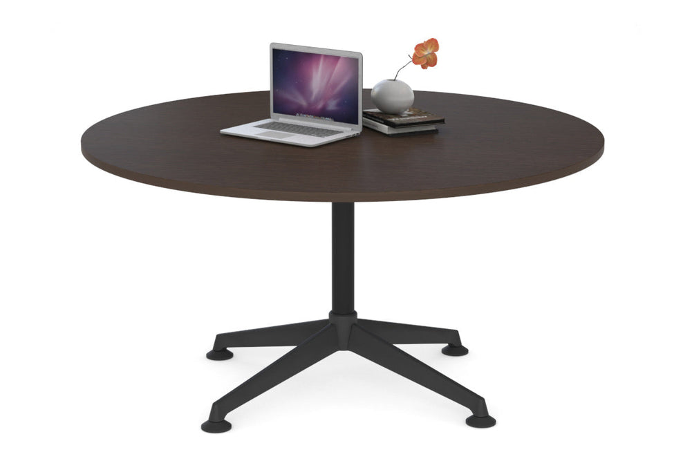 Blackjack Round Meeting Table [1200 mm]-black frame wenge 