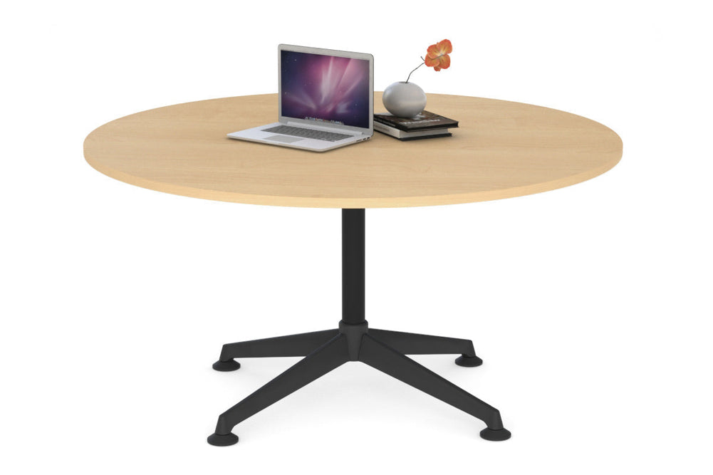 Blackjack Round Meeting Table [1200 mm]-black frame maple 