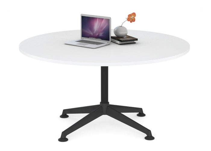 Blackjack Round Meeting Table [1200 mm] Jasonl black frame white 