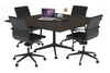 Boardroom Table Premium Indented Black Leg Blackjack [1200L x 1200W] - Thumbnail 4 