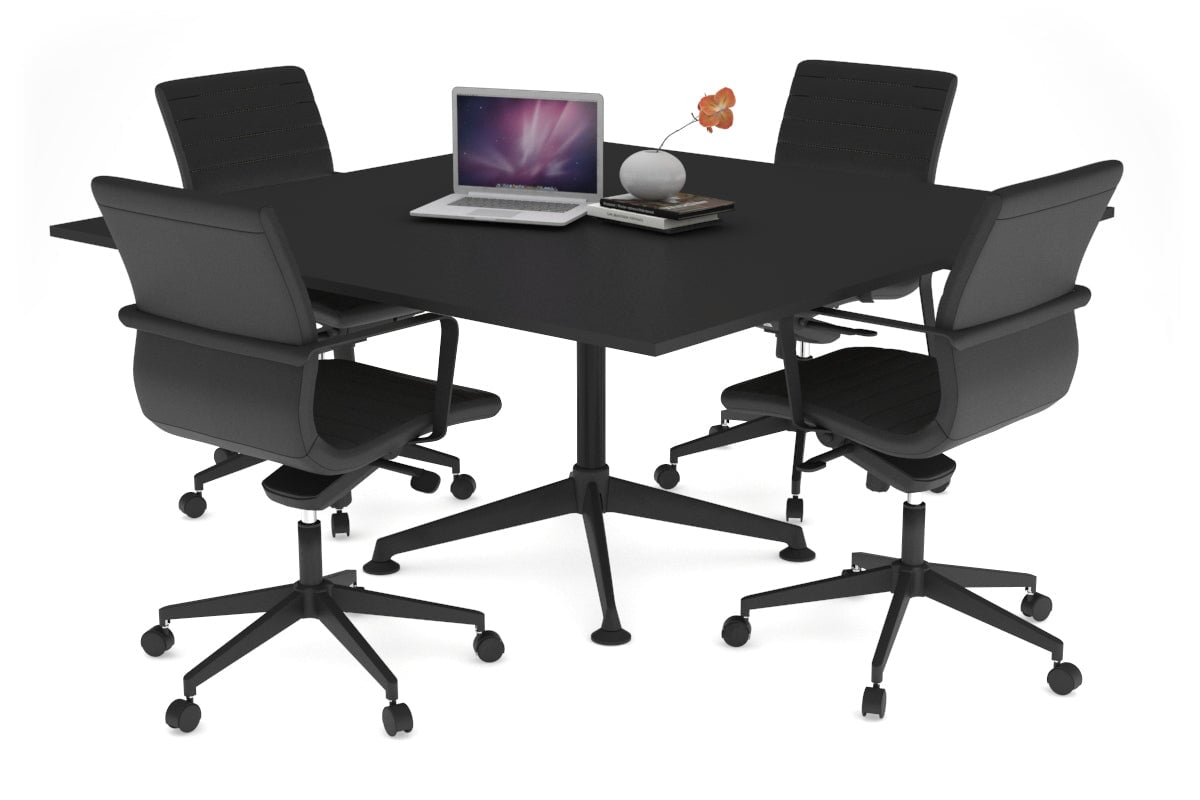 Boardroom Table Premium Indented Black Legs Blackjack [1200L x 1200W] Ooh La La black 
