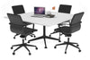 Boardroom Table Premium Indented Black Leg Blackjack [1200L x 1200W] - Thumbnail 1 